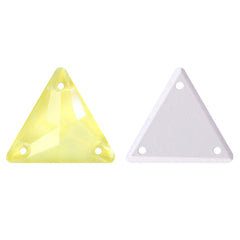 Electric Neon Light Topaz Triangle Shape High Quality Glass Sew-on Rhinestones WholesaleRhinestone