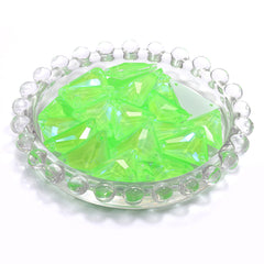 Electric Neon Peridot Slim Triangle Shape High Quality Glass Sew-on Rhinestones WholesaleRhinestone