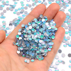 Crystal Tiffany Blue Glass FlatBack Rhinestones Silver Back WholesaleRhinestone