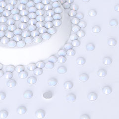 Starlight White Porcelain Glass FlatBack Rhinestones Silver Back WholesaleRhinestone