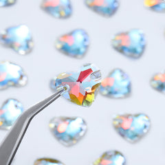 Light Crystal AB Heart Shape High Quality Glass Sew-on Rhinestones WholesaleRhinestone