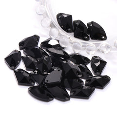 Jet Galactic Shape High Quality Glass Sew-on Rhinestones WholesaleRhinestone
