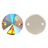 Light Topaz Shimmer Rivoli Shape High Quality Glass Sew-on Rhinestones WholesaleRhinestone