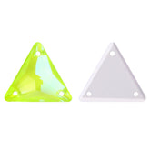 Electric Neon Jonquil Triangle Shape High Quality Glass Sew-on Rhinestones WholesaleRhinestone