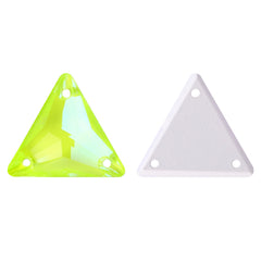 Electric Neon Jonquil Triangle Shape High Quality Glass Sew-on Rhinestones WholesaleRhinestone