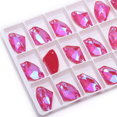 Mocha Shimmer Hyacinth Galactic Shape高品質のガラス縫製ラインストーン