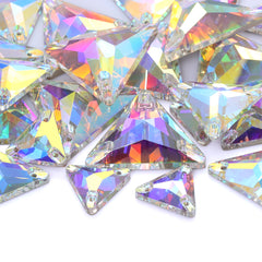 Mixed Sizes Crystal AB Triangle Shape High Quality Glass Sew-on Rhinestones WholesaleRhinestone
