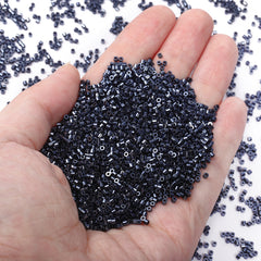 Metallic Dark Blue Luster Color Hight Quality Glass Cylinder Seed Beads 1.6 MM Size JS3003 WholesaleRhinestone