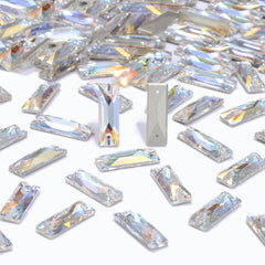 Light Crystal AB Cosmic Baguette Shape High Quality Glass Sew-on Rhinestones WholesaleRhinestone