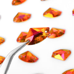 Astral Pink Galactic Shape High Quality Glass Sew-on Rhinestones WholesaleRhinestone