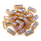 Vitrail Light Princess Baguette Shape High-Quality Glass Sew-on Nest Hollow Claw Rhinestones WholesaleRhinestone