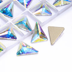 Crystal AB Derlta Shape High Quality Glass Beveled Flat Back Rhinestones WholesaleRhinestone