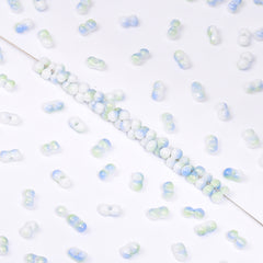 RNB003 Rainbow Effect Peanut Beads Shape Glass Seed Beads WholesaleRhinestone