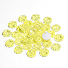 Electric Neon Light Topaz XIRIUS Round Shape High Quality Glass Sew-on Rhinestones WholesaleRhinestone