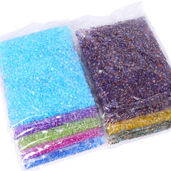 Various Colors Transparent Candy Series Lucky Buckle Shape Glass Seed Beads In Bulk Package WholesaleRhinestone