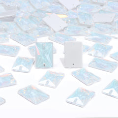 Crystal AM Rectangle Shape High Quality Glass Sew-on Rhinestones WholesaleRhinestone