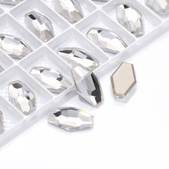 Crystal Hexagon Shape High Quality Glass Beveled Flat Back Rhinestones WholesaleRhinestone