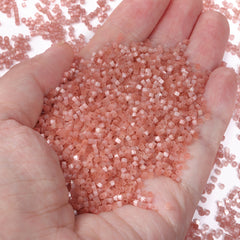 Transparent Salmon Silk Satin Cat's Eye Color Hight Quality Glass Cylinder Seed Beads 1.6 MM Size MY4005 WholesaleRhinestone