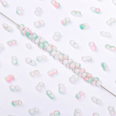 RNB011 Rainbow Effect Peanut Beads Shape Glass Seed Beads WholesaleRhinestone