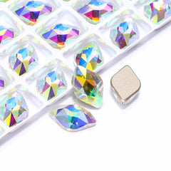 Crystal AB Lemon Shape High Quality Glass Beveled Flat Back Rhinestones WholesaleRhinestone