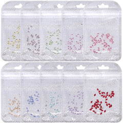 Rhombus Shape Multi Colors Small Size Glass Beveled Flat Back Fancy Rhinestones For Nail Art WholesaleRhinestone
