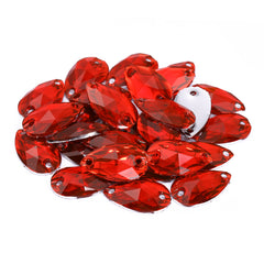 Drop Light Siam Resin Sew-on Rhinestones For Dance Costume WholesaleRhinestone