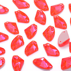 Electric Neon Hyacinth Galactic Shape High Quality Glass Sew-on Rhinestones WholesaleRhinestone