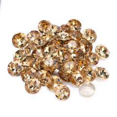 Light Smoked Topaz Gemstone Flower Shape High Quality Glass Pointed Back Fancy Rhinestones WholesaleRhinestone