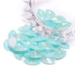 Electric Neon Light Azore Navette Shape High Quality Glass Sew-on Rhinestones WholesaleRhinestone