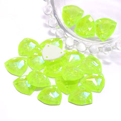 Electric Neon Jonquil Trilliant Shape High Quality Glass Sew-on Rhinestones WholesaleRhinestone