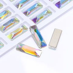 Crystal AB Cosmic Baguette Shape High Quality Glass Beveled Flat Back Rhinestones WholesaleRhinestone