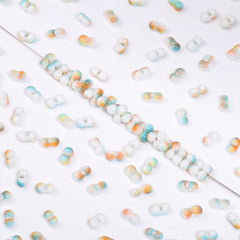 RNB005 Rainbow Effect Peanut Beads Shape Glass Seed Beads WholesaleRhinestone
