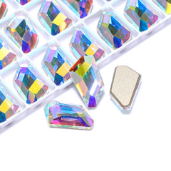 Crystal AB De-Art Shape High Quality Glass Beveled Flat Back Rhinestones WholesaleRhinestone