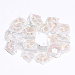 Electric Neon White Cosmic Shape High Quality Glass Sew-on Rhinestones WholesaleRhinestone