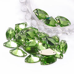Peridot Galactic Shape High Quality Glass Sew-on Rhinestones WholesaleRhinestone