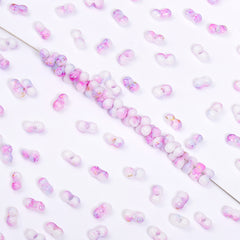 RNB010 Rainbow Effect Peanut Beads Shape Glass Seed Beads WholesaleRhinestone