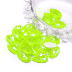 Electric Neon Jonquil Drop Shape High Quality Glass Sew-on Rhinestones WholesaleRhinestone