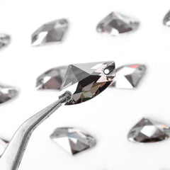 Satin Galactic Shape High Quality Glass Sew-on Rhinestones WholesaleRhinestone