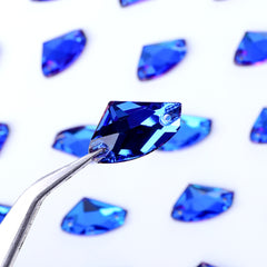 Bermuda Blue Galactic Shape High Quality Glass Sew-on Rhinestones WholesaleRhinestone