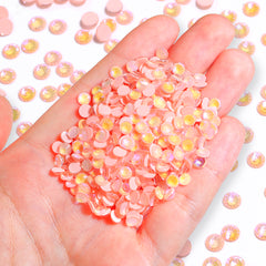 Neon Peach Pink AB Glass FlatBack Neon Rhinestones WholesaleRhinestone
