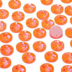 Electric Neon Orange Yellow Rivoli Shape High Quality Glass Sew-on Rhinestones WholesaleRhinestone