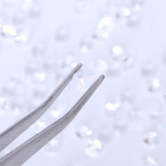 Crystal Unfoiled Glass Flat Back Glue-On Rhinestones 16 Cut Facets WholesaleRhinestone