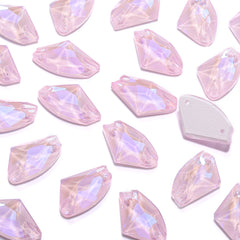 Electric Neon Light Rose Galactic Shape High Quality Glass Sew-on Rhinestones WholesaleRhinestone