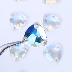 Moonlight Trilliant Shape High Quality Glass Sew-on Rhinestones WholesaleRhinestone