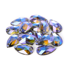Black Diamond Shimmer Drop Shape High Quality Glass Sew-on Rhinestones WholesaleRhinestone