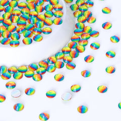 Crystal Rainbow Glass FlatBack Rhinestones White Back WholesaleRhinestone