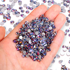 Light Blue Light Glass FlatBack Rhinestones Silver Back WholesaleRhinestone