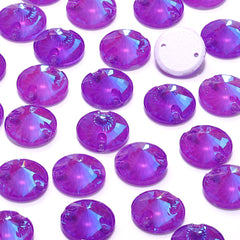 Electric Neon Violet Rivoli Shape High Quality Glass Sew-on Rhinestones WholesaleRhinestone