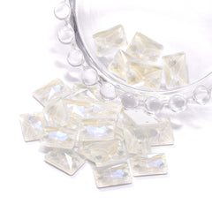 Electric Neon White Rectangle Shape High Quality Glass Sew-on Rhinestones WholesaleRhinestone