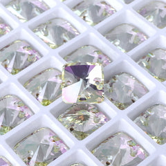 Luminous Green Rivoli Square Shape High Quality Glass Sew-on Rhinestones WholesaleRhinestone